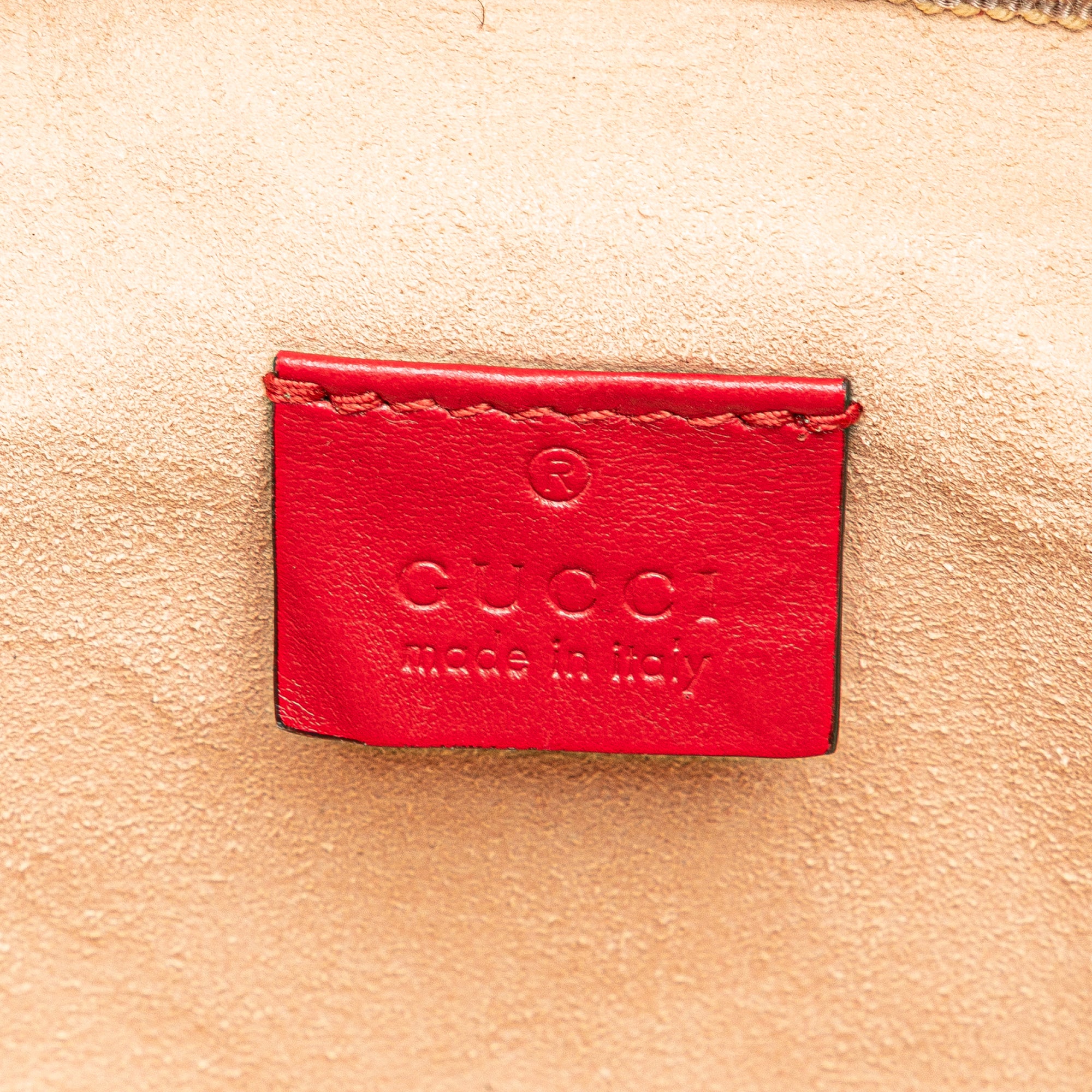 Gucci | Pre-Owned GG Marmont Round Matelasse Leather Backpack | Red