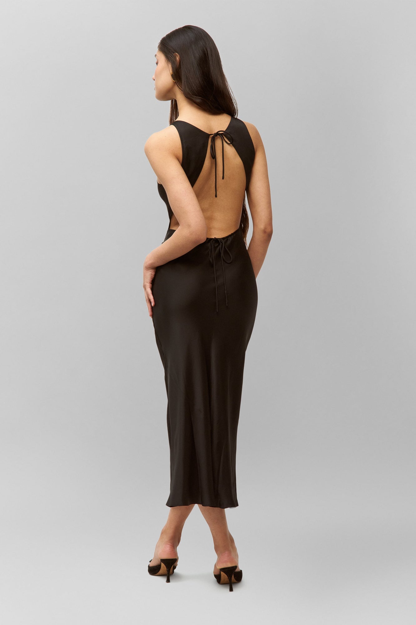 Womens | Lina Midi Dress | Black