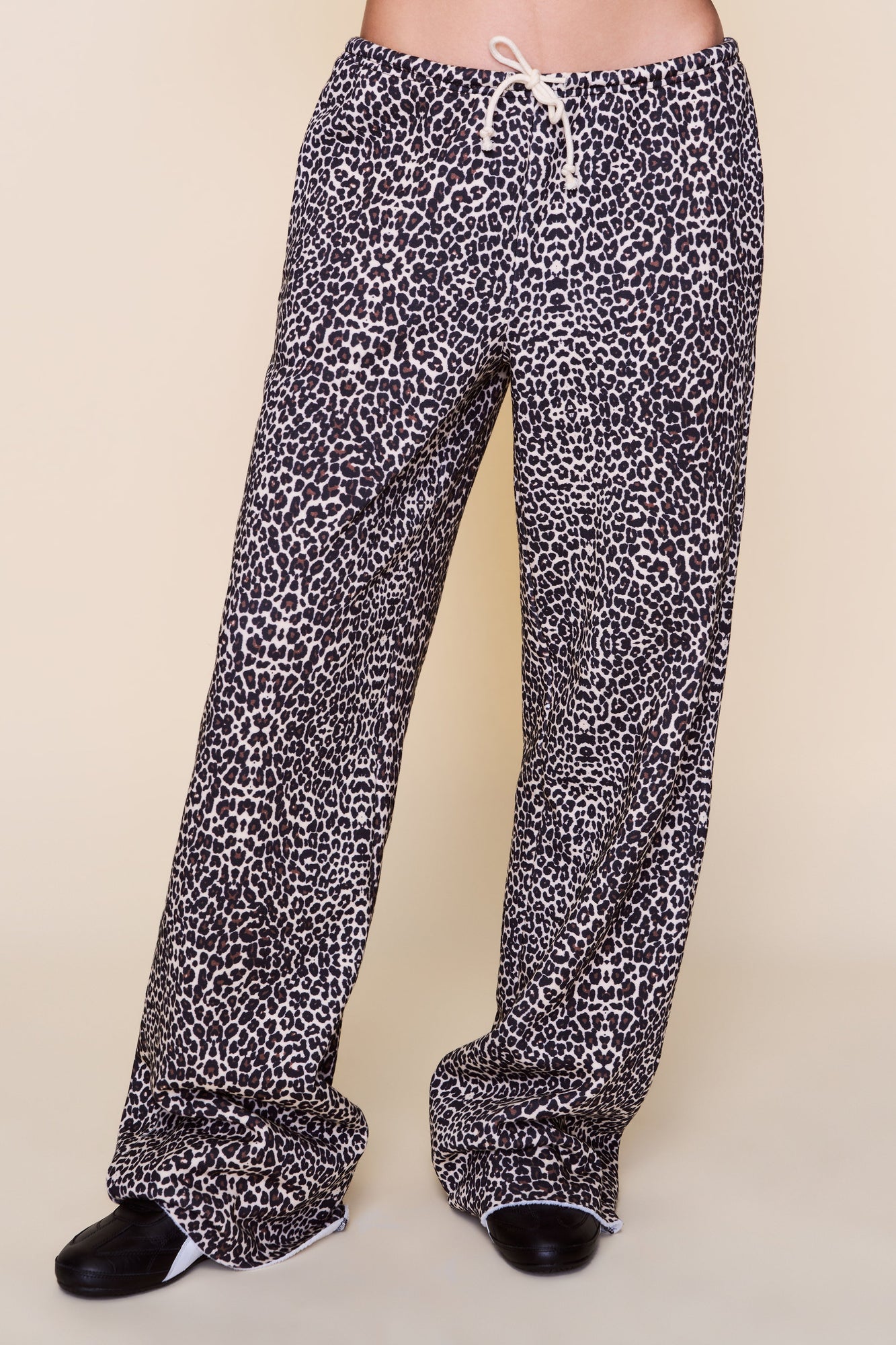Womens | Drawstring Fleece Pant | Leopard