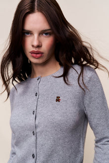 Womens | June Relaxed Wool Cardigan | Heather Grey