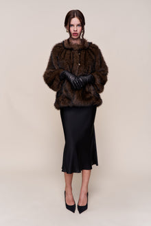 Womens | Lucienne Faux Fur Topper | Espresso