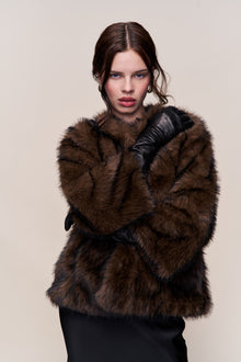 Womens | Lucienne Faux Fur Topper | Espresso