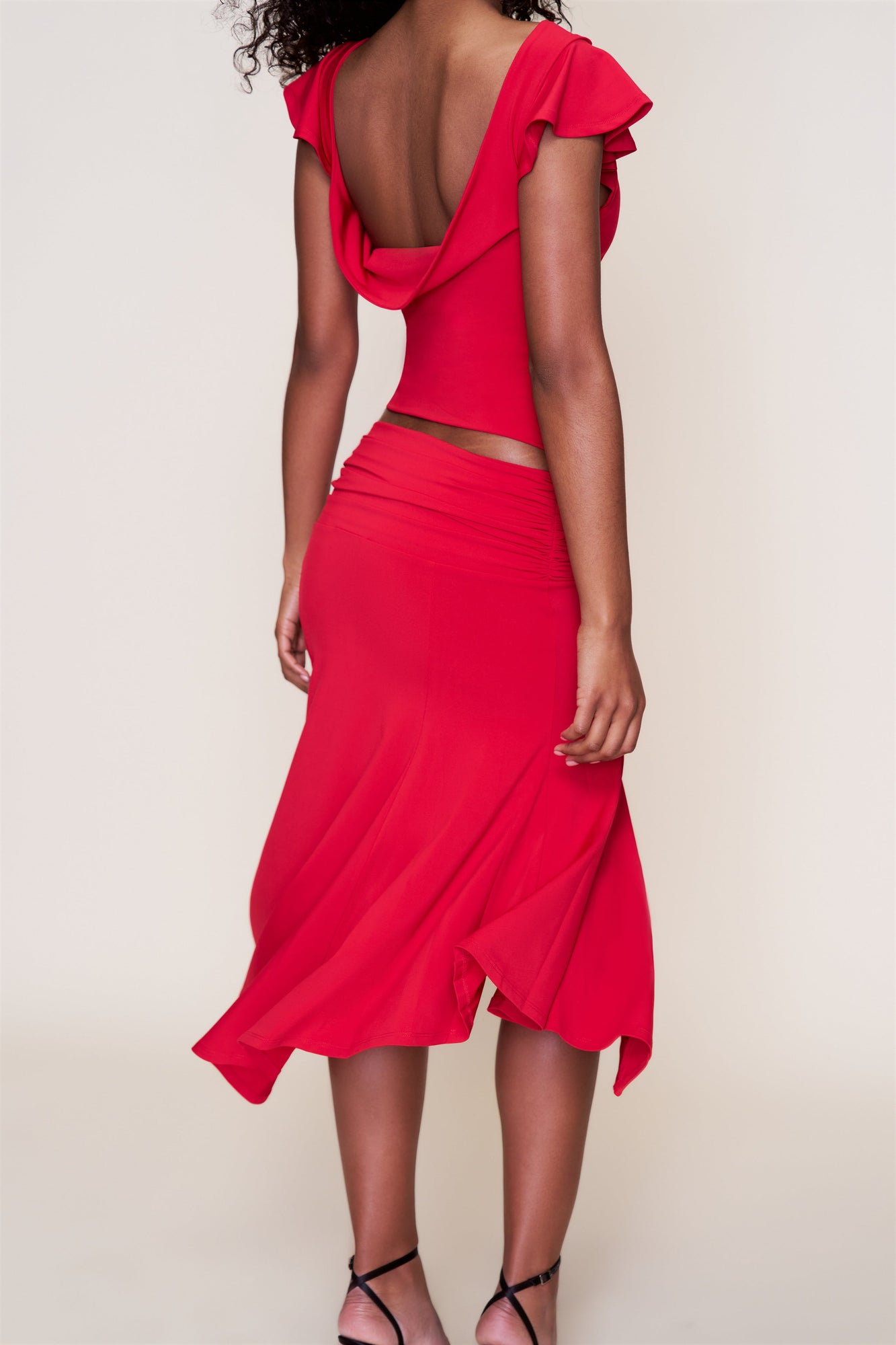 Womens | Soffiano Skirt | Red Love