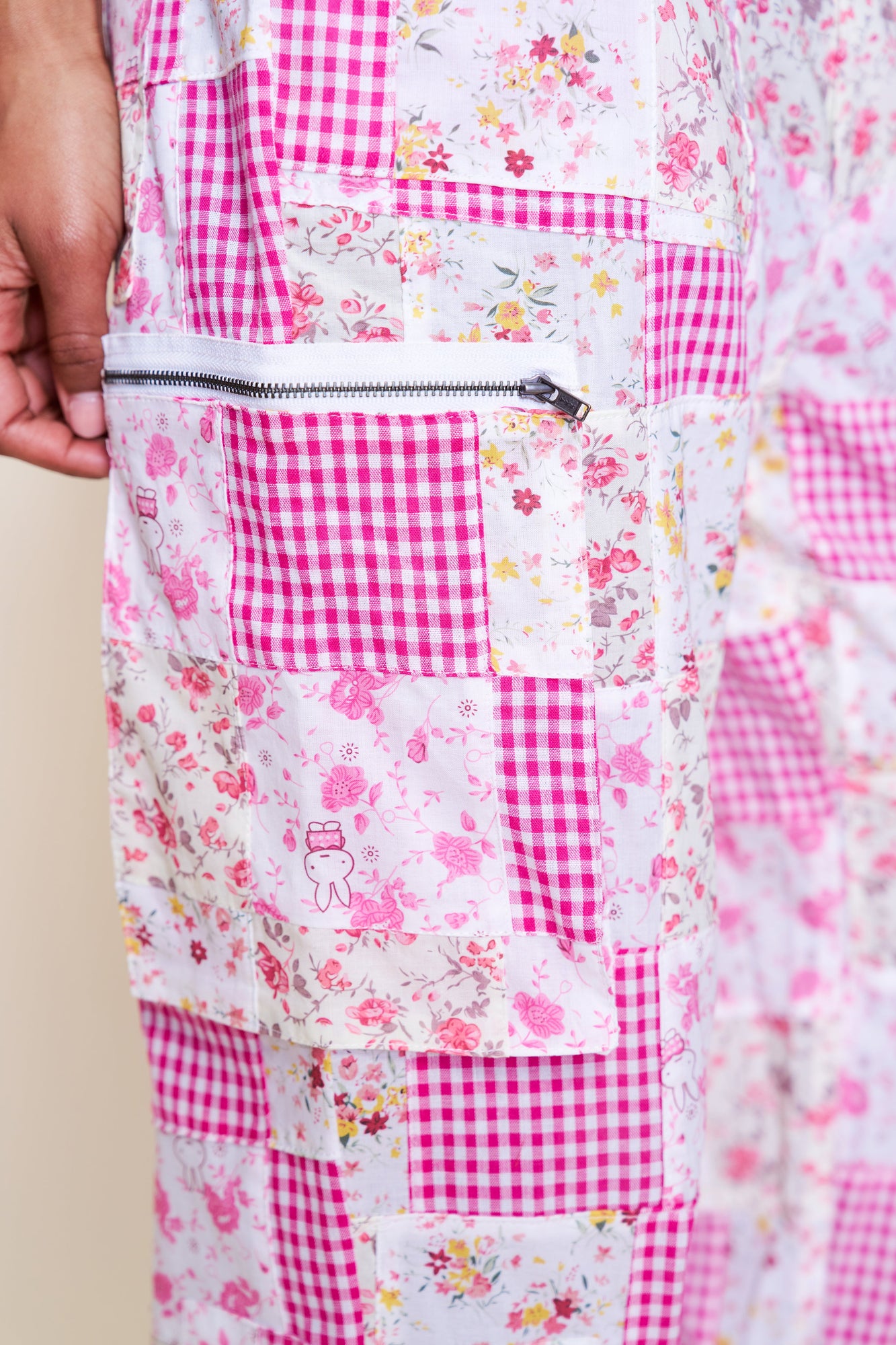 Womens | Adrian Patchwork Pant | Pink Multi Plaid