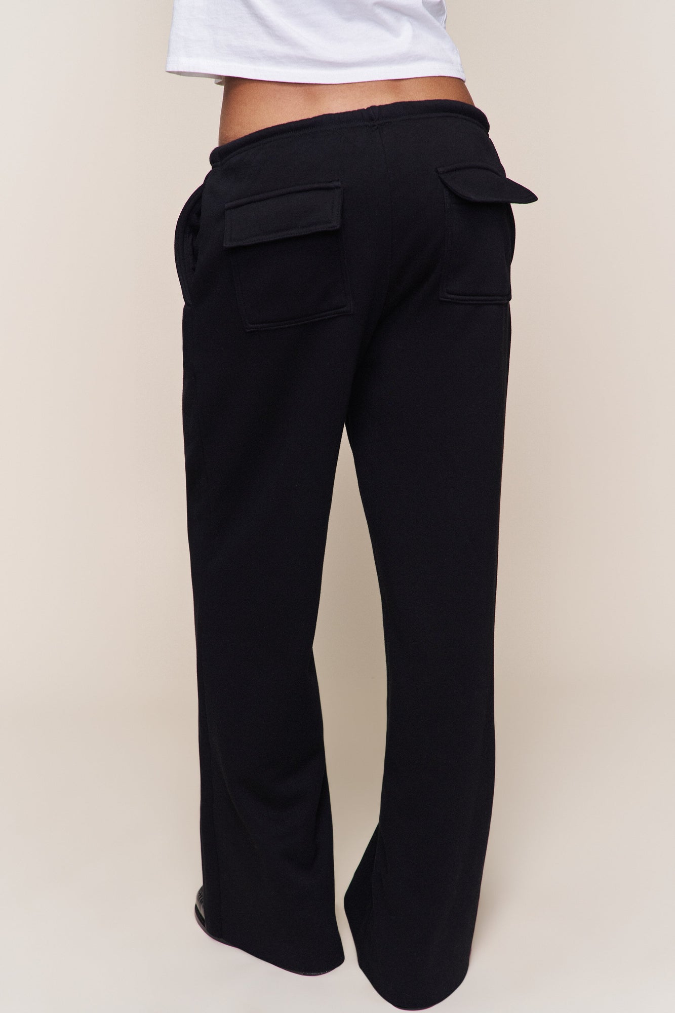 Womens | Drawstring Fleece Pant | Black
