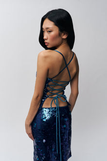 Womens | Paillette Cami Top | Sapphire