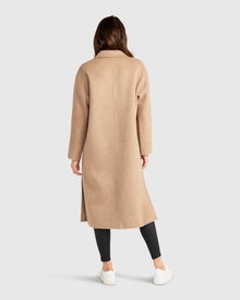 Women | Guestlist Wool Blend Oversized Double Breasted Coat | Oat