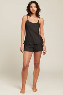 GINIA Washable Silk Shorts - Black