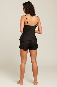 GINIA Washable Silk Shorts - Black