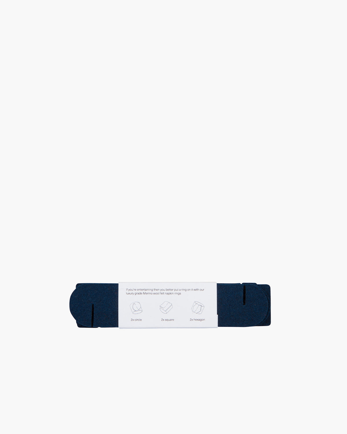 6 Pack | Maki Merino Wool Napkin Rings | Marine