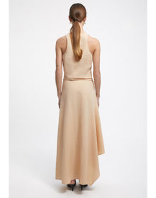 Gale | Scoop Neck Gathered Dress | Parchment