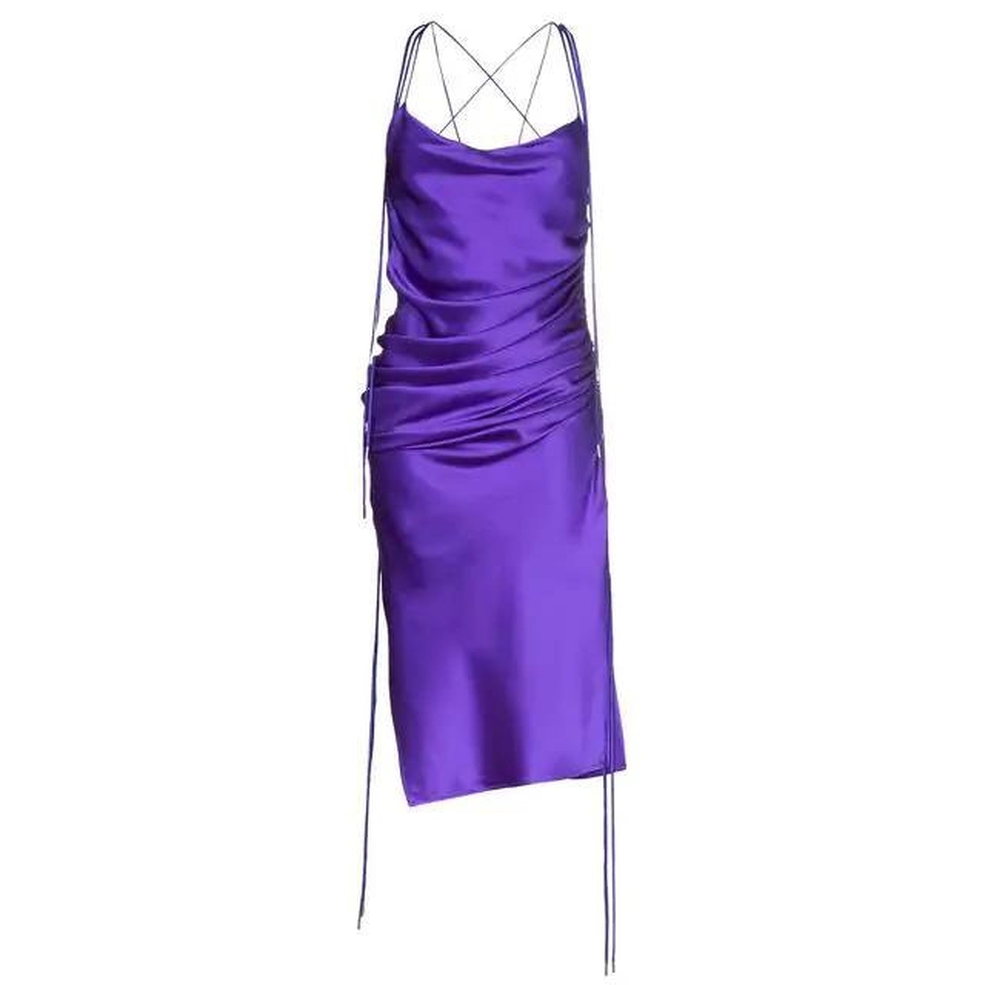 Galvan | Yasmin Midi Slip Dress | Purple