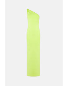 Galvanised Long Persephone Dress | Lime & Silver