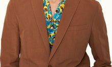 Garret Tailored Fit, Italian Made, Two-Button Unstructured Blazer | Cinnamon Coffee