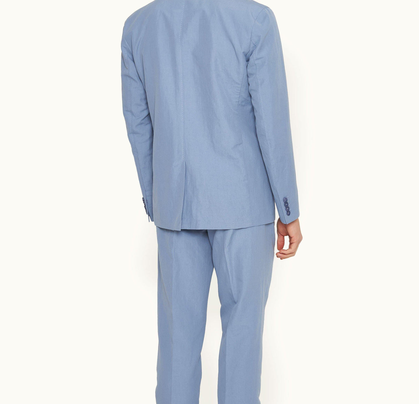 Garret Tailored Fit, Italian Made, Two-Button Unstructured Blazer | Springfield Blue
