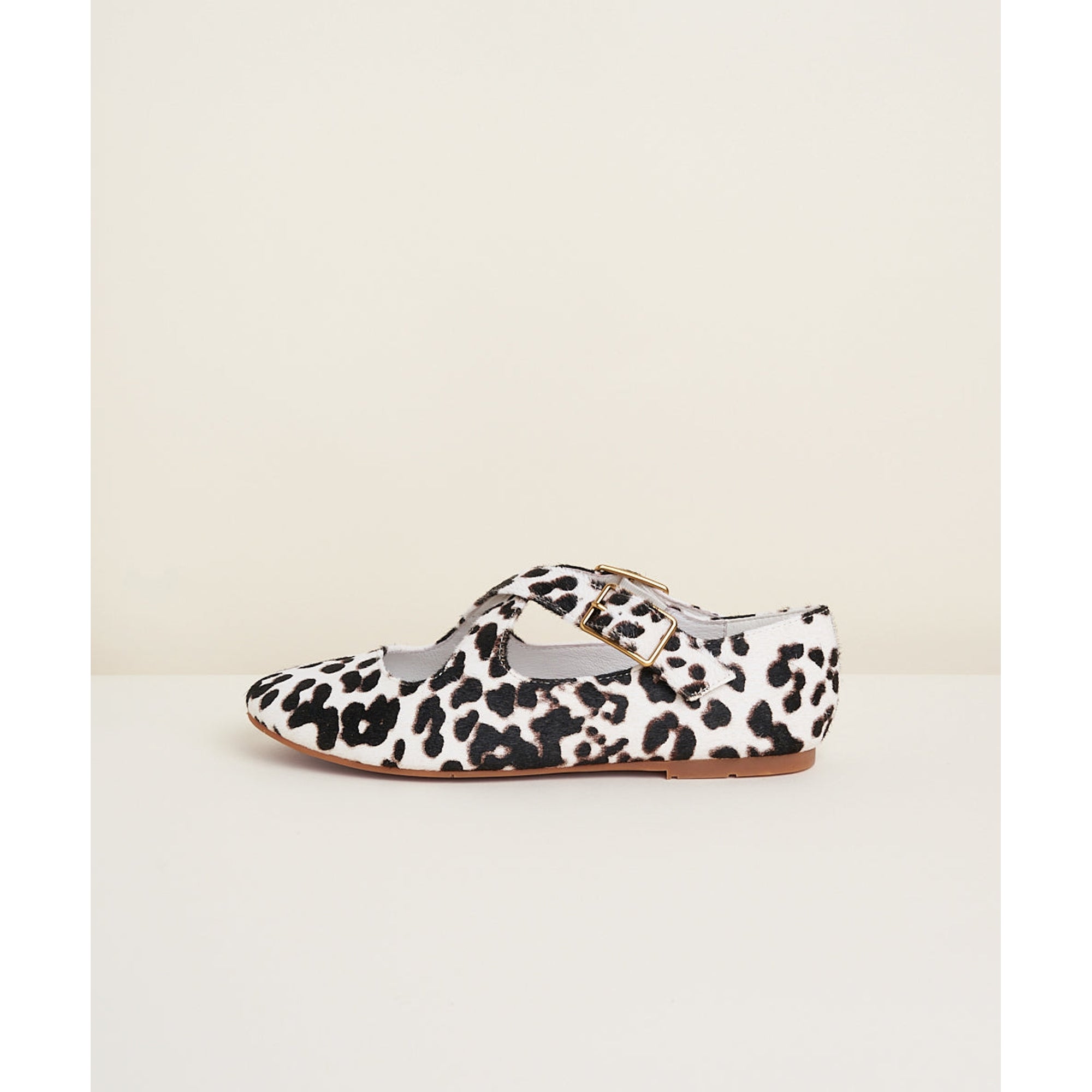 Georgie Calf-Hair Ballet Flat | Leopard