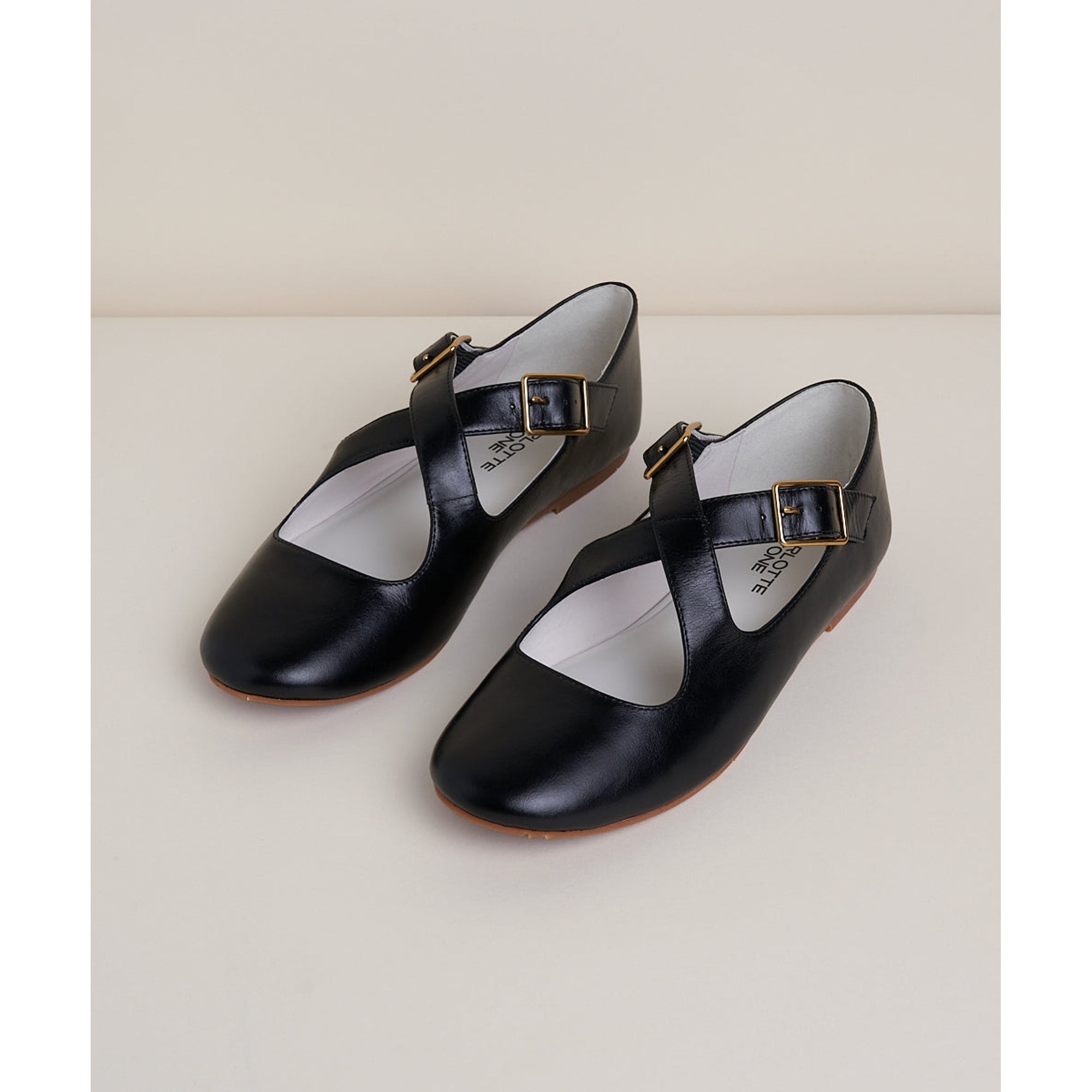 Georgie Leather Ballet Flat | Black