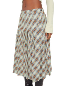 Gibson Pleated Skirt | Green Plaid
