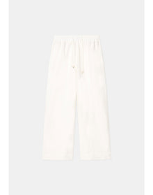 Gilbert | Linen Wide Leg Pants | White