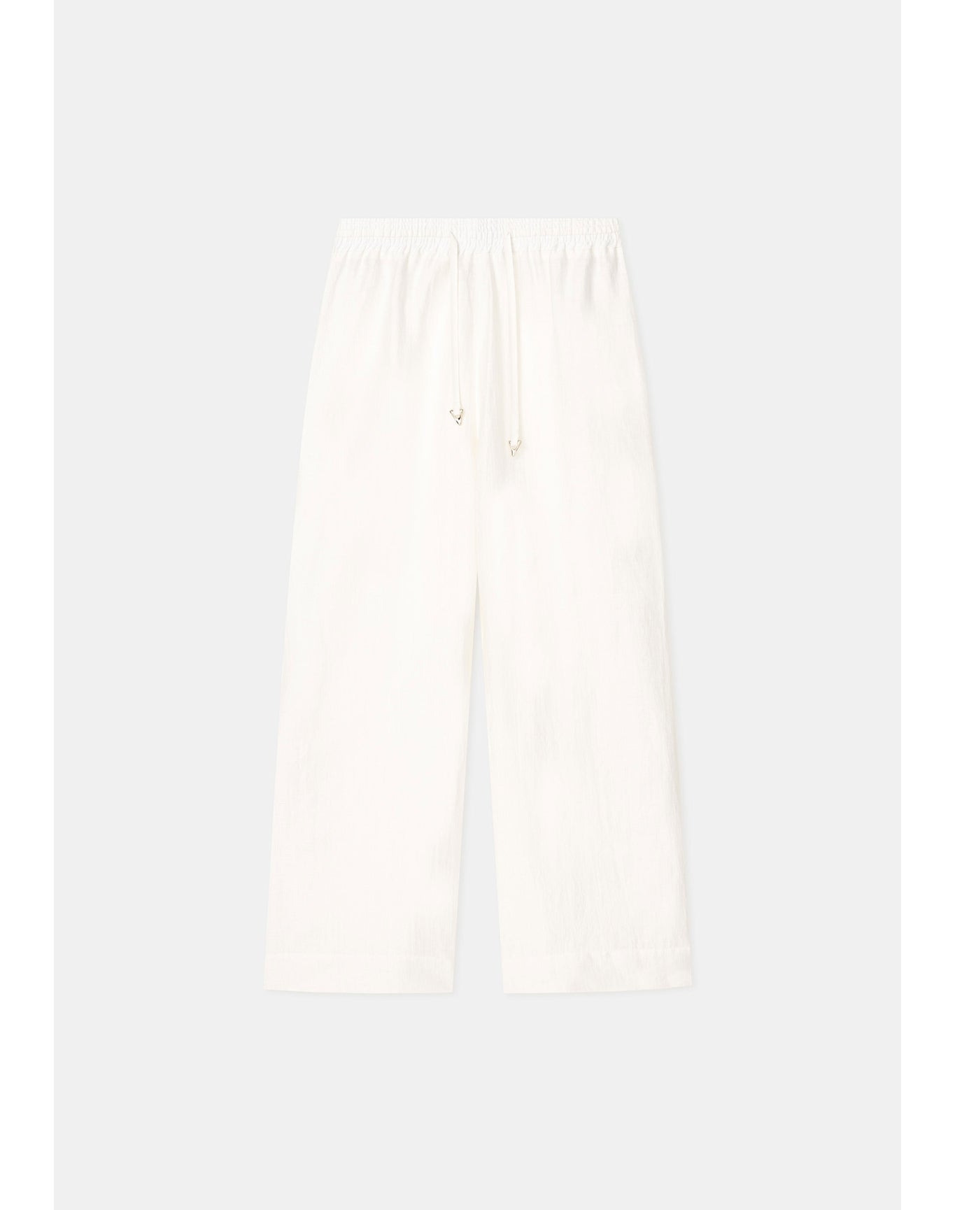 Gilbert | Linen Wide Leg Pants | White