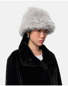 Gilly Faux Fur Bucket Hat | Silver