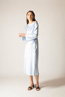 Ginia RTW,Sky Ella Silk Satin Dress,Dresses