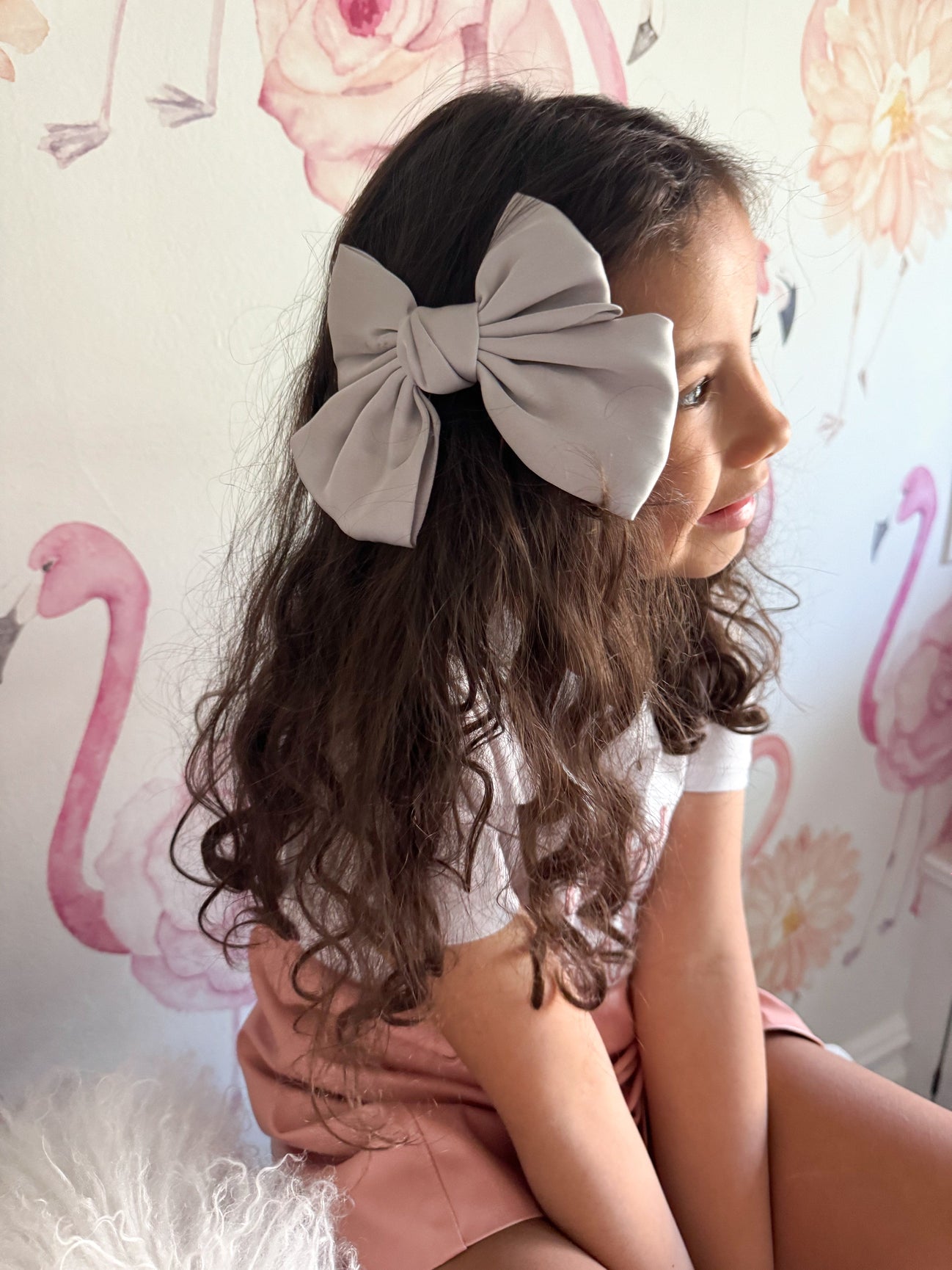 Girl | Abigail Hair Bow Bow | Silver