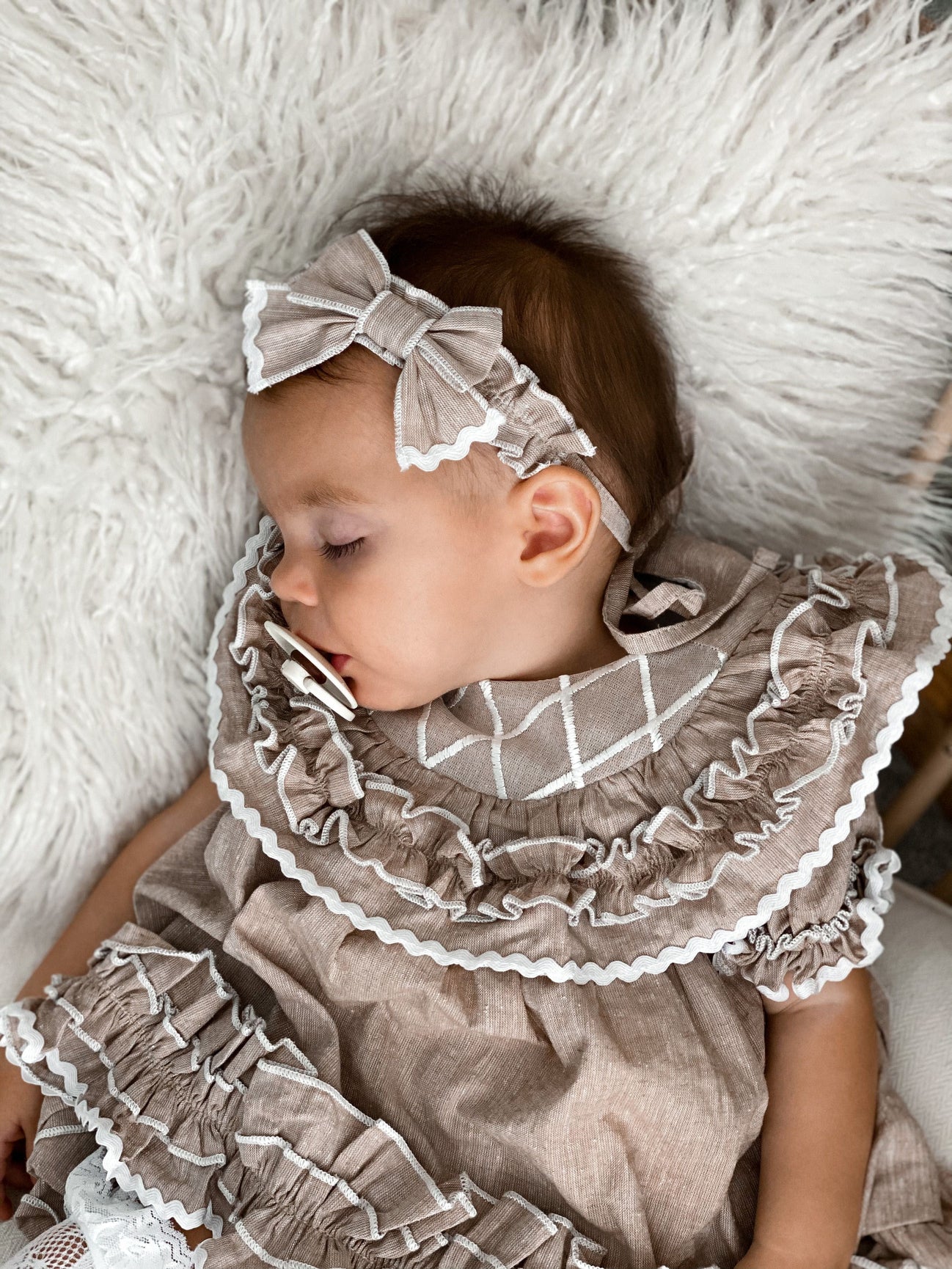 Girl | Ashlyn Linen Hair Sash | Beige