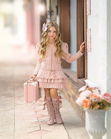 Girl | Julie Pink Knit Cotton Skirt