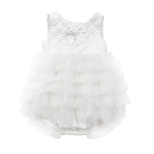Girl | Poppy Quilted Romper | White