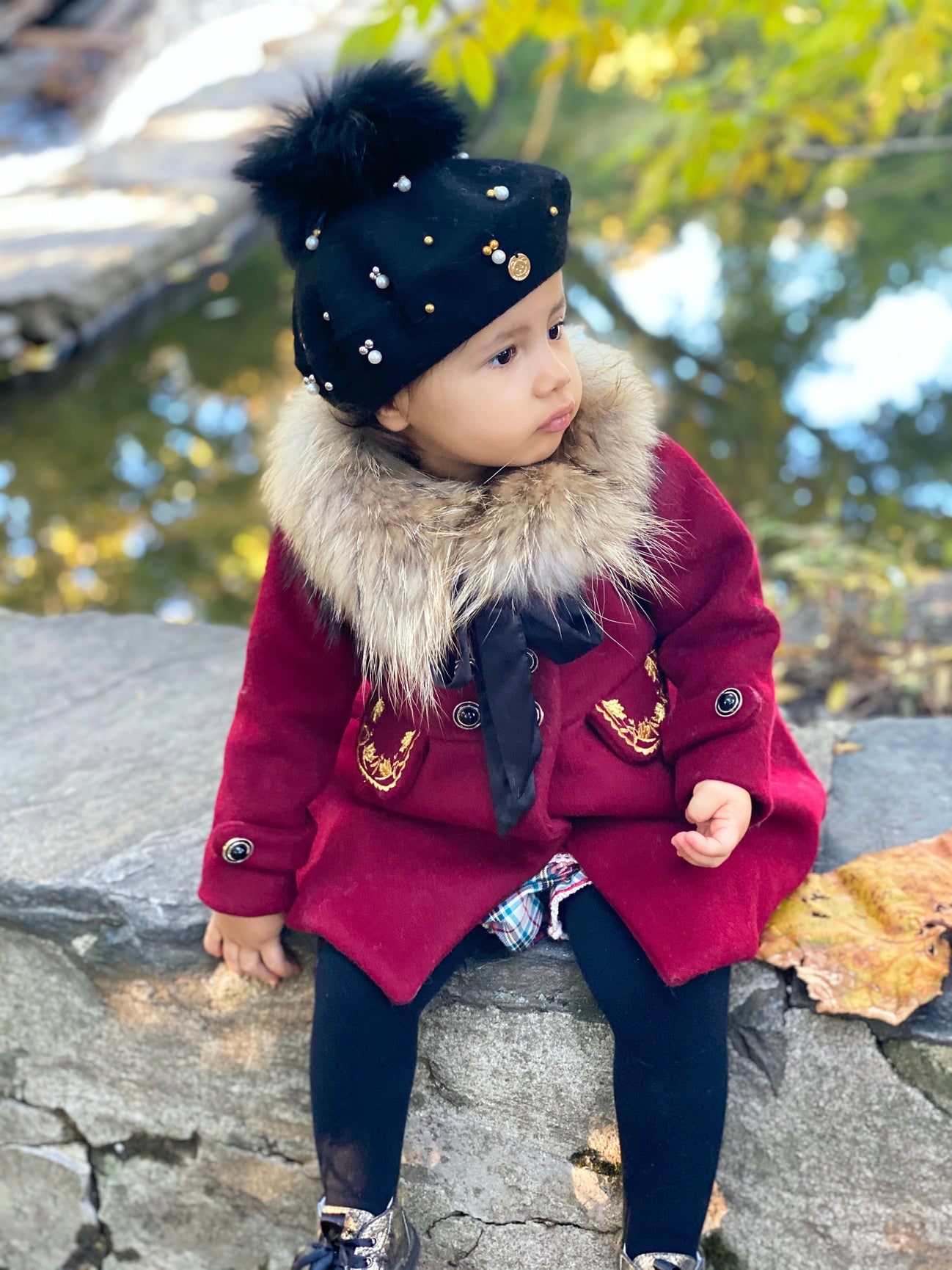 Girl | The Empress Garnet Wool Coat | Red