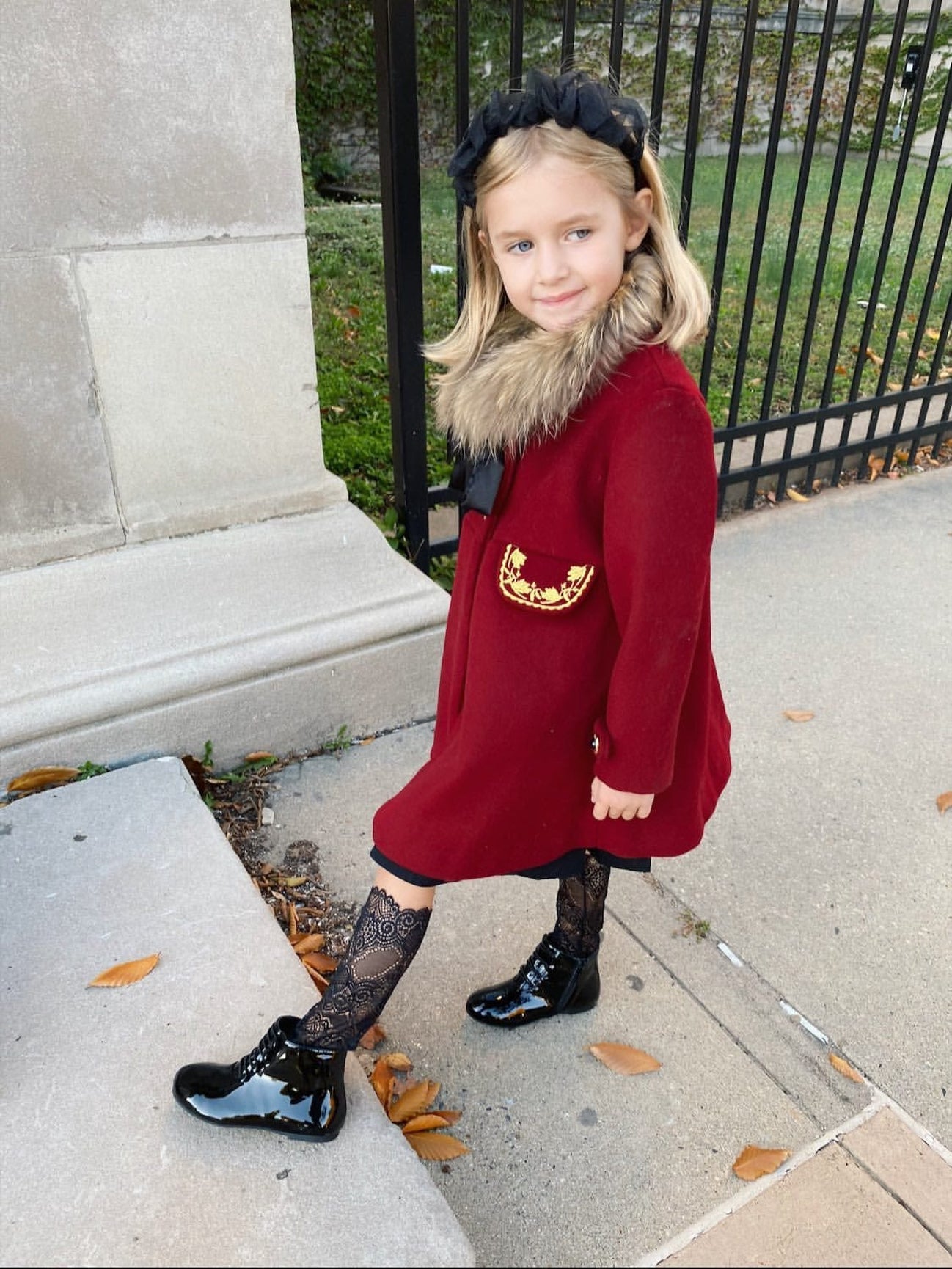 Girl | The Empress Garnet Wool Coat | Red