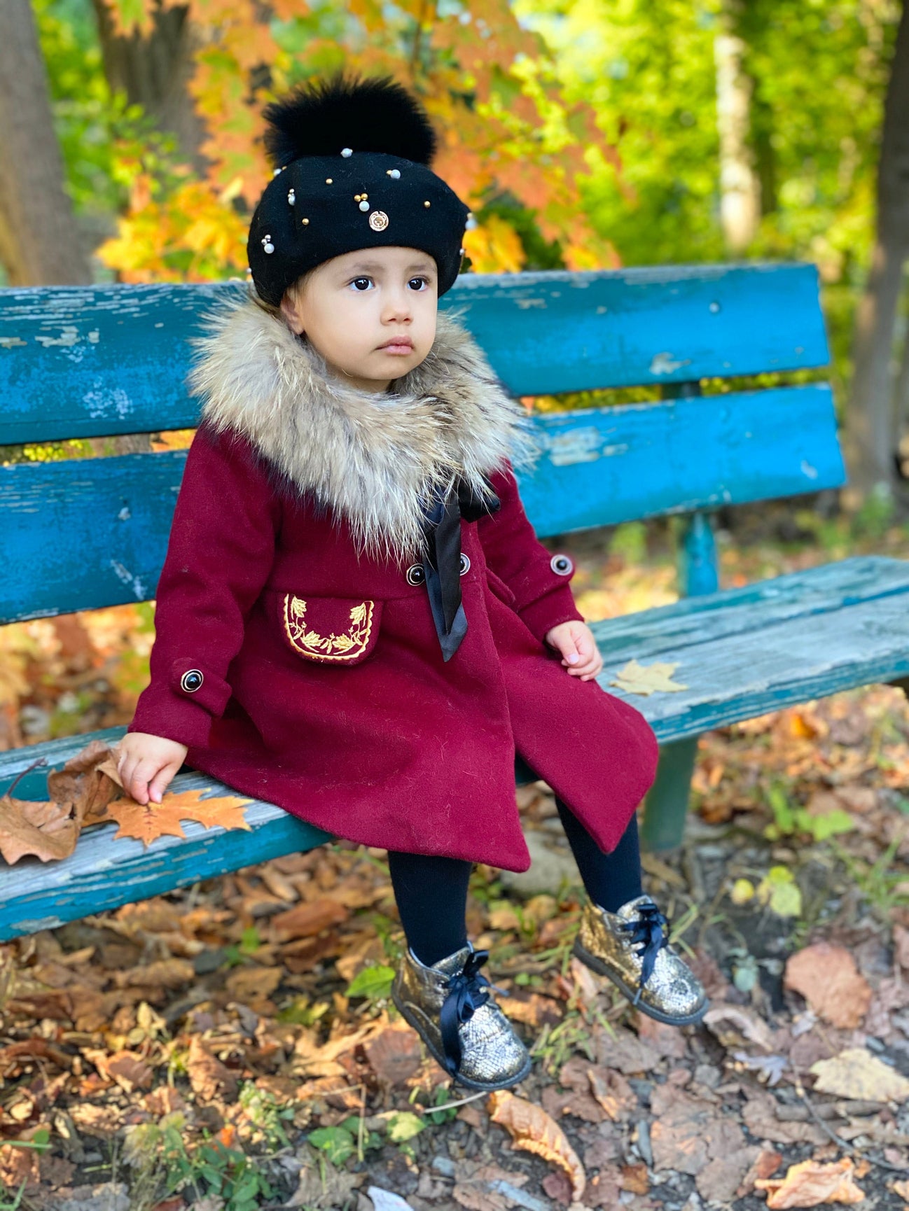 Girl | The Empress Garnet Wool Coat | Red