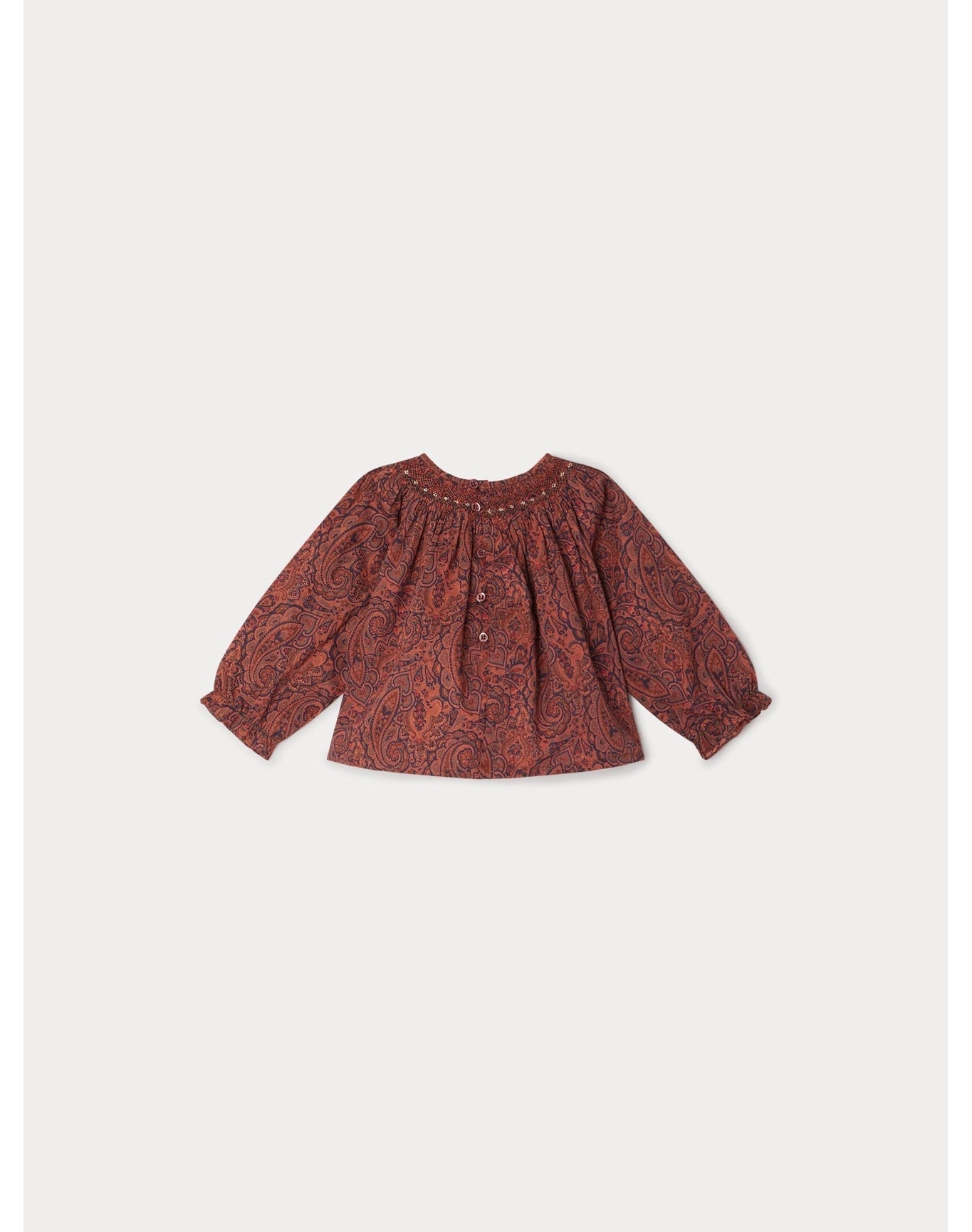 Girls | Griotte Smocked Blouse | Geranium