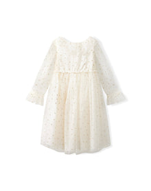 Girls | Sequined Tulle Dress | 14Y | Milk White