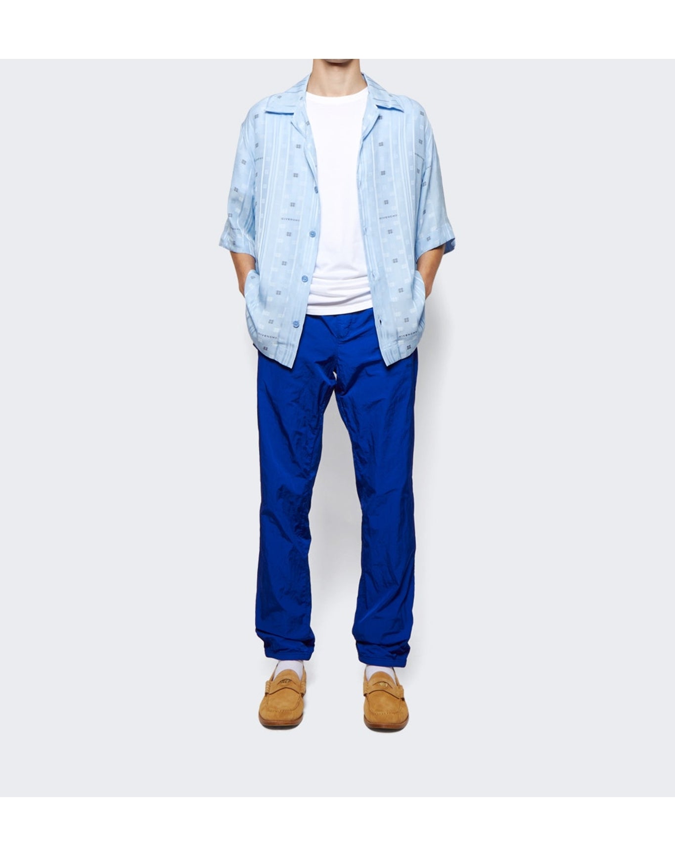 Givenchy | Men | 4g Embroidered Gar t Dye Trackpants | Blue