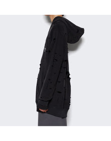 Givenchy | Men | Classic Fit Hole Hoodie Faded | Black