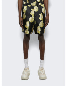 Givenchy | Men | Formal Elastic Shorts | Black x Yellow