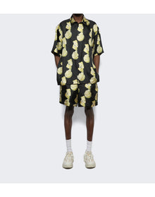 Givenchy | Men | Formal Elastic Shorts | Black x Yellow