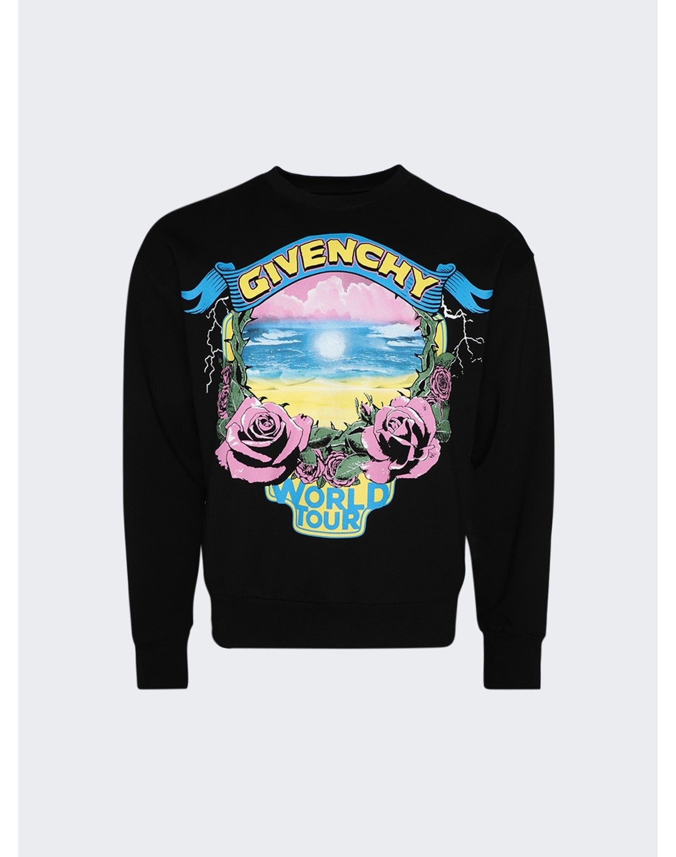 Givenchy | Men | Graphic Crew-neck Pullover Sweater | Black