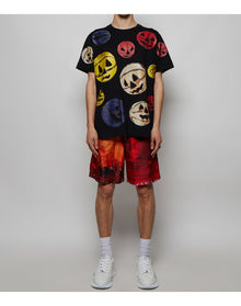 Givenchy | Men | Long Print Swim Trunks | Red x Orange