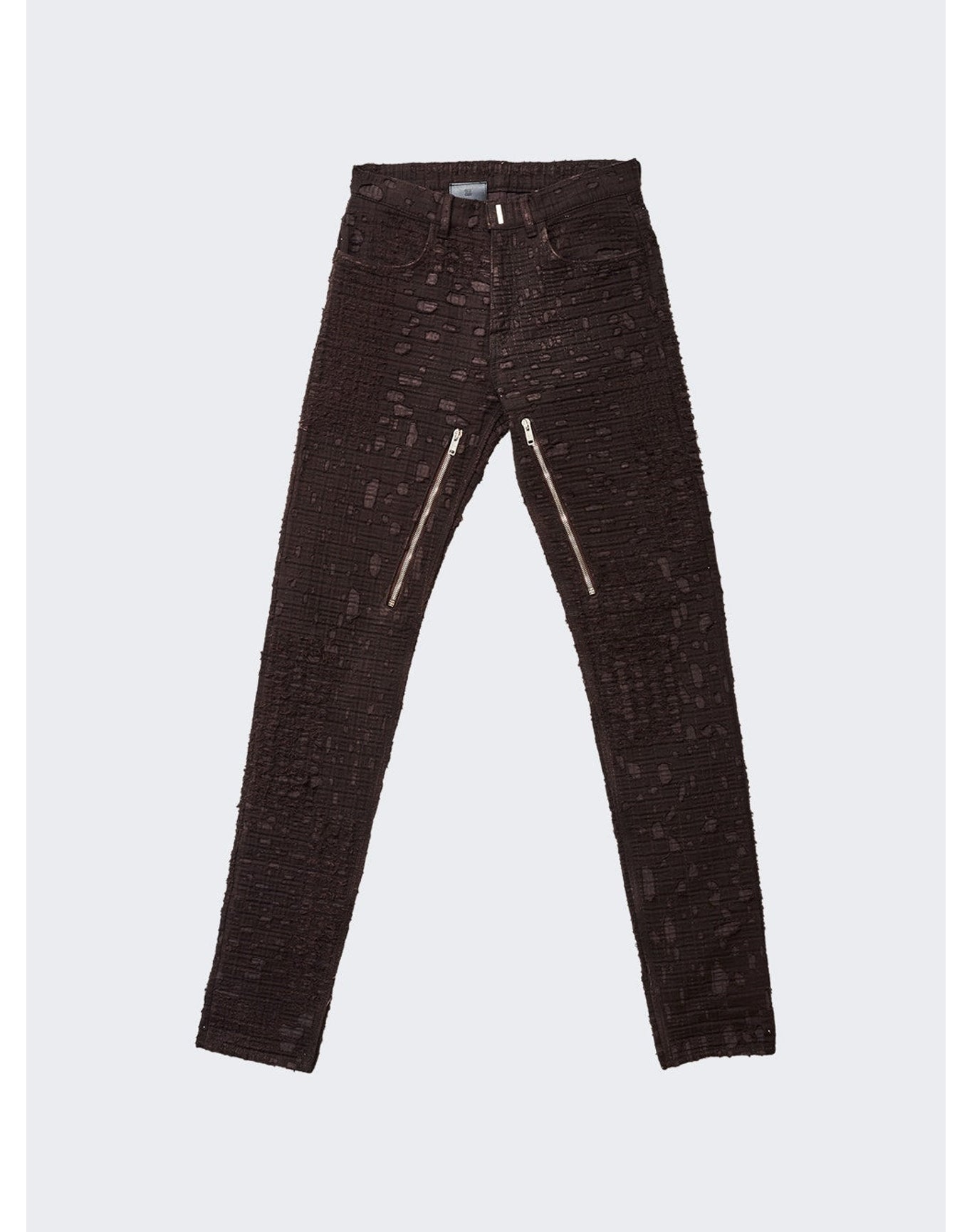 Givenchy | Men | Zipped Slim Fit Denim Trousers | Dark Brown (V1)