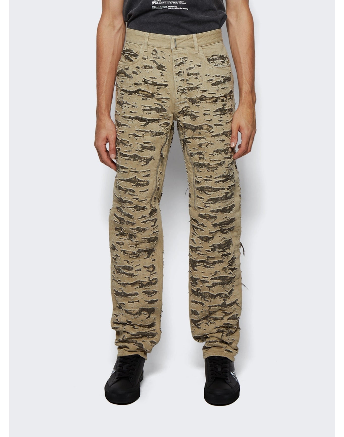 Givenchy | Men | Zipped Slim Fit Denim Trousers | Dark Brown (V2)