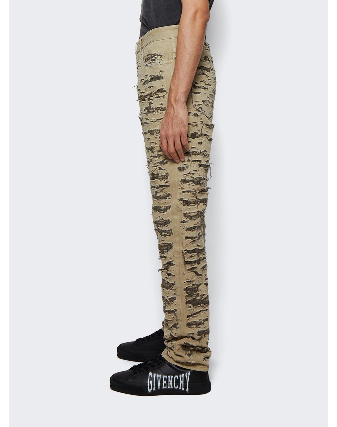 Givenchy | Men | Zipped Slim Fit Denim Trousers | Dark Brown (V2)