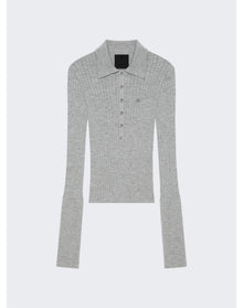 Givenchy | Women | Long Sleeve Polo | Heather Grey