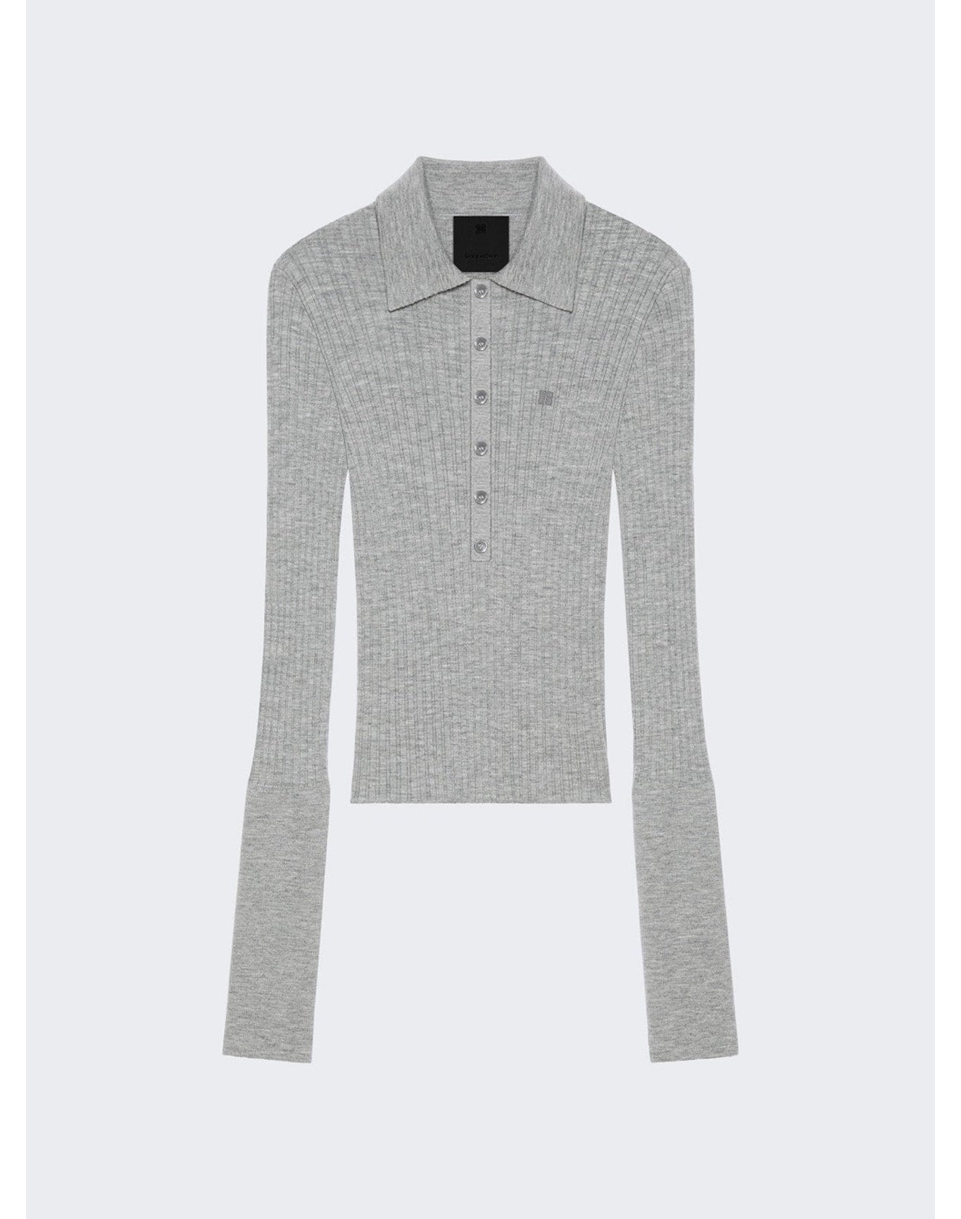 Givenchy | Women | Long Sleeve Polo | Heather Grey