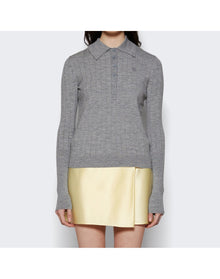 Givenchy | Women | Long Sleeve Polo | Heather Grey