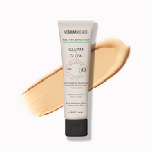 Tube of 'Gleam & Glow' sunscreen 