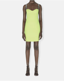 Globe Chain Wave Mini Dress | Lime