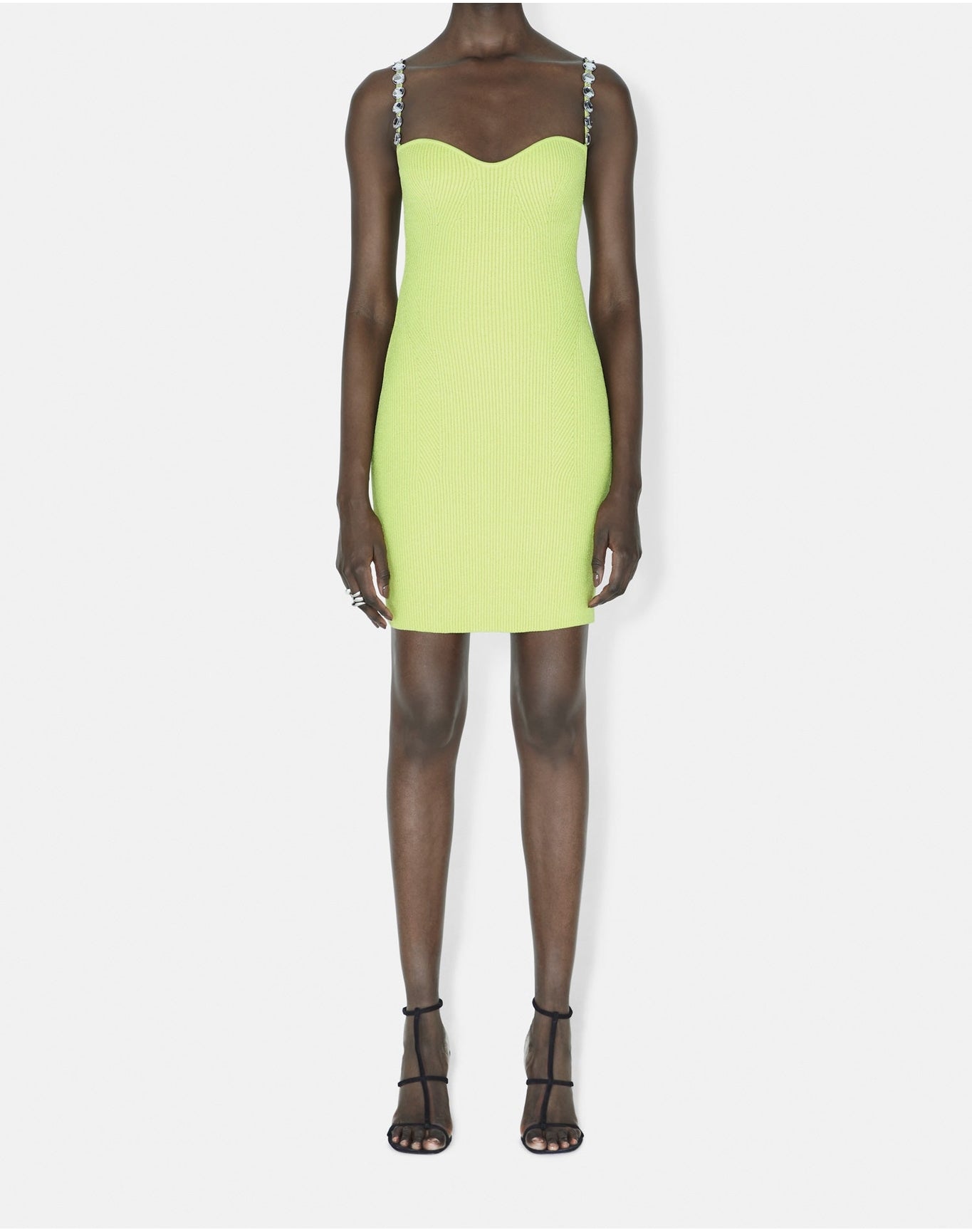 Globe Chain Wave Mini Dress | Lime